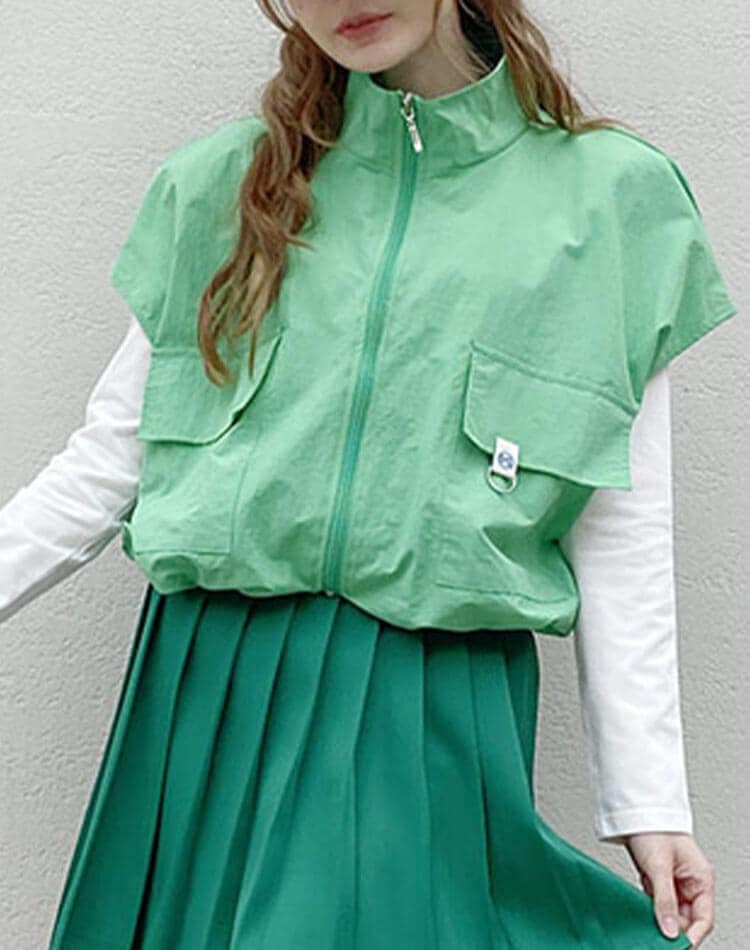 ゴルフ レディース 半袖 ベスト ジップアップ アノラック ポケット付き ストリング ドロスト デイリー スポーツウェア ゴルフウェア テニス レイヤード おしゃれ 韓国 ベージュ ホワイト グリーン ゴルフ レディース 半袖 ベスト ジップアップ アノラック ポケット付き ストリング ドロスト デイリー スポーツウェア ゴルフウェア テニス レイヤード おしゃれ 韓国 ベージュ ホワイト グリーン