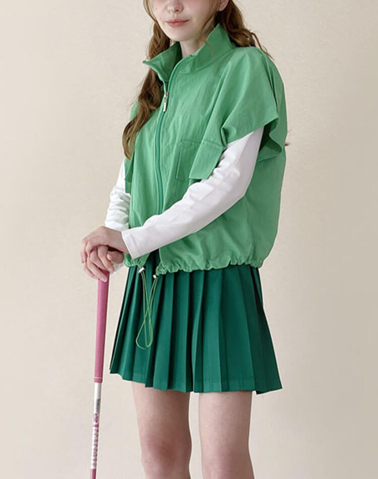 ゴルフ レディース 半袖 ベスト ジップアップ アノラック ポケット付き ストリング ドロスト デイリー スポーツウェア ゴルフウェア テニス レイヤード おしゃれ 韓国 ベージュ ホワイト グリーン ゴルフ レディース 半袖 ベスト ジップアップ アノラック ポケット付き ストリング ドロスト デイリー スポーツウェア ゴルフウェア テニス レイヤード おしゃれ 韓国 ベージュ ホワイト グリーン