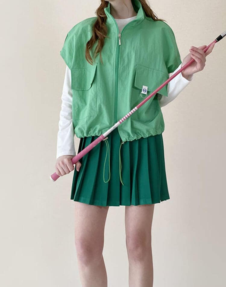 ゴルフ レディース 半袖 ベスト ジップアップ アノラック ポケット付き ストリング ドロスト デイリー スポーツウェア ゴルフウェア テニス レイヤード おしゃれ 韓国 ベージュ ホワイト グリーン ゴルフ レディース 半袖 ベスト ジップアップ アノラック ポケット付き ストリング ドロスト デイリー スポーツウェア ゴルフウェア テニス レイヤード おしゃれ 韓国 ベージュ ホワイト グリーン