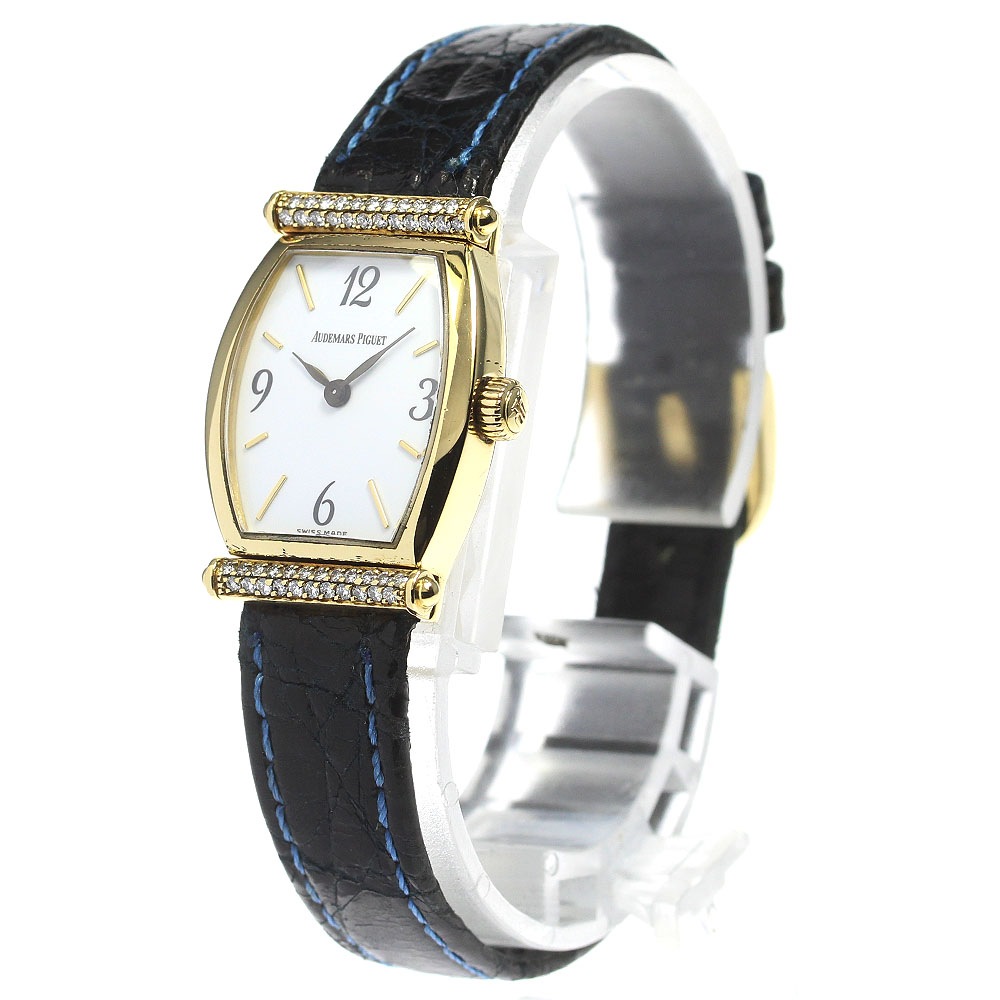 オーデマピゲ AUDEMARS PIGUET カーネギー K18YG ダイヤベゼル クォーツ レディース _813254【中古】