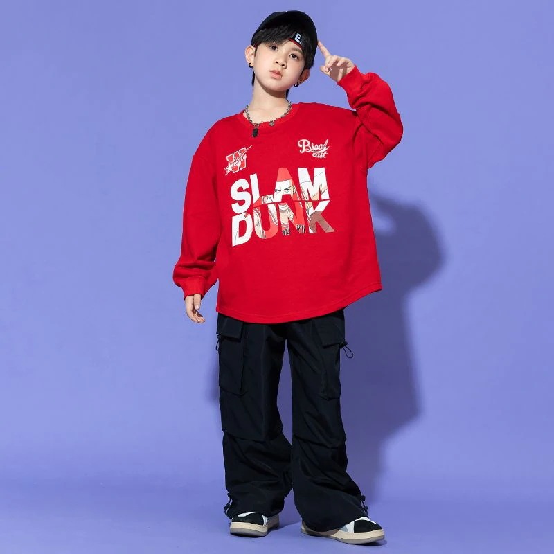 子供の街のダンスのファッション服の秋冬の新型の工装のズボンの女の子のジャズのダンスの公演服の男の子のヒップホップのhiphopのスーツ