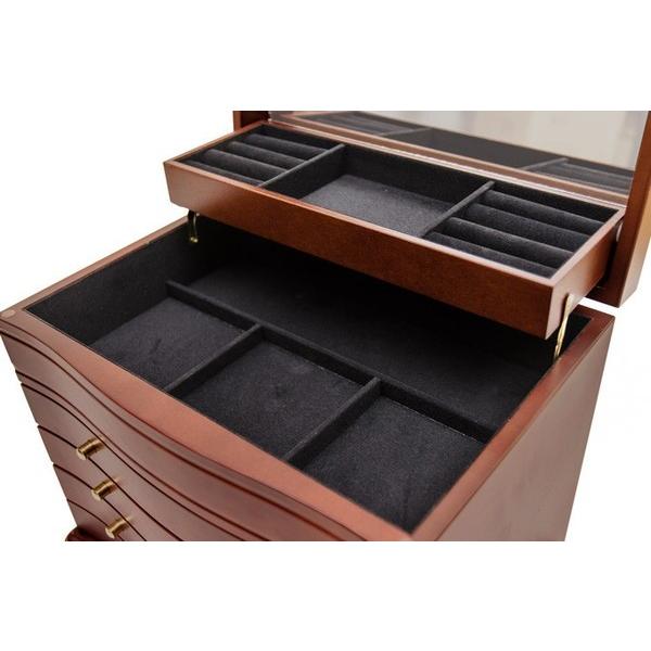 アクセサリーケース 小物入れ かわいい ジュエリー 収納ボックス 大容量 木製 アンティーク レトロ 完成品 エレガント