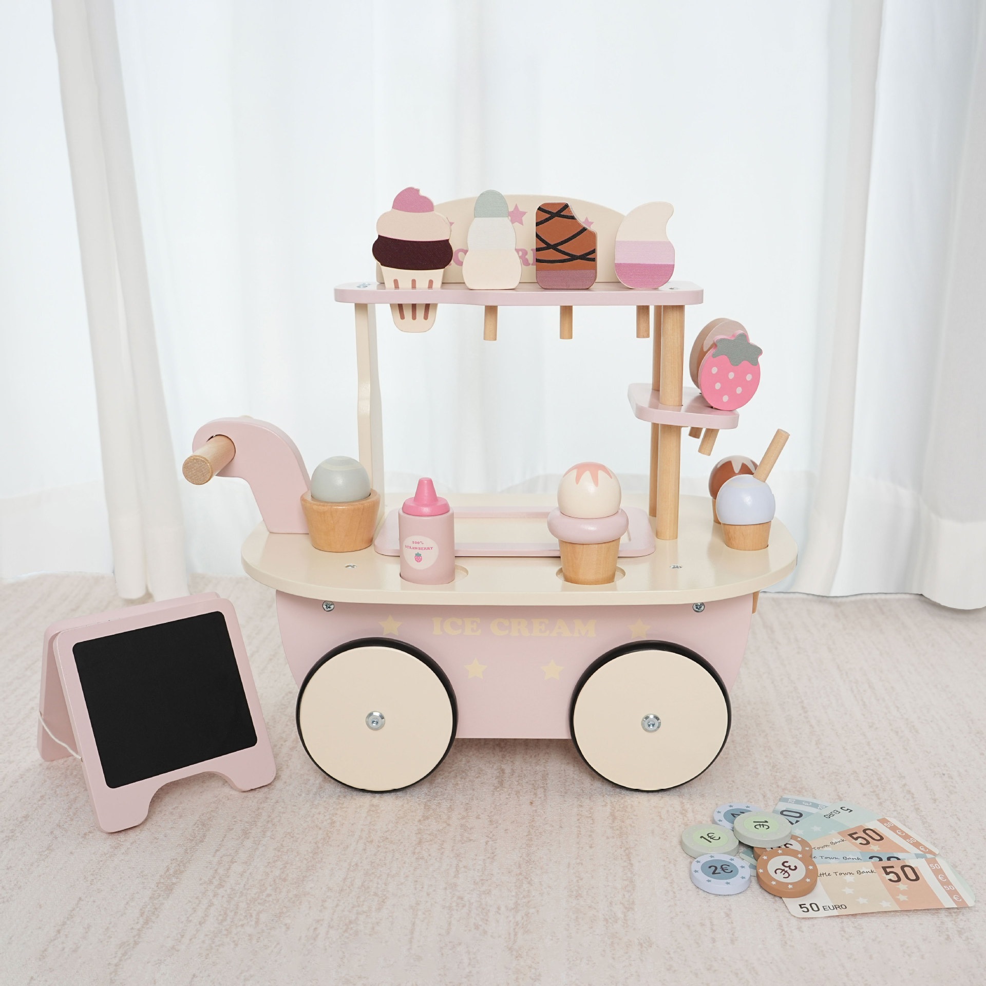 子供の日の家を演奏するおもちゃアイスクリームトラックガールアイスクリームアイスクリームアイスクリームアイスクリームセットシミュレーションカーボーイリトルcart
