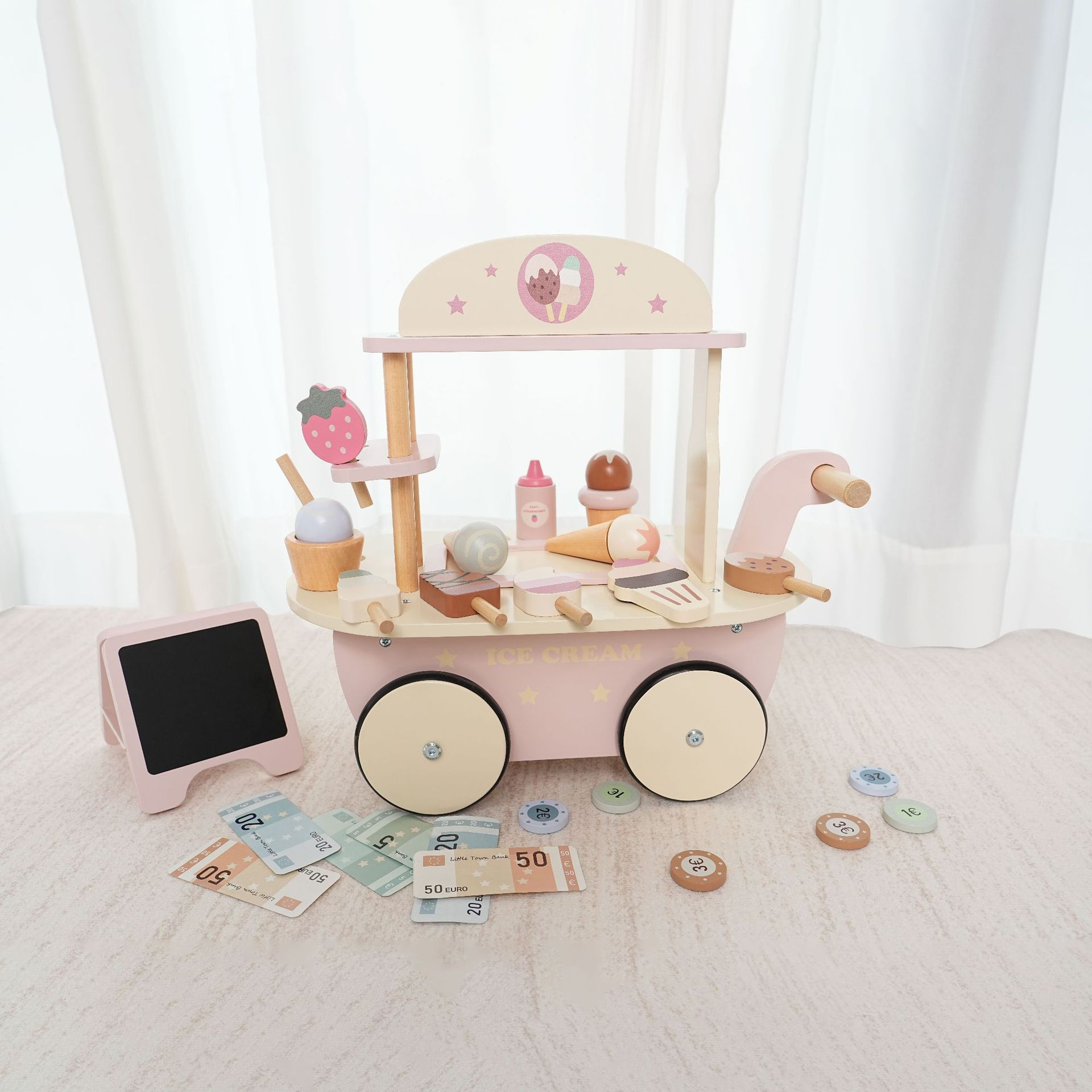 子供の日の家を演奏するおもちゃアイスクリームトラックガールアイスクリームアイスクリームアイスクリームアイスクリームセットシミュレーションカーボーイリトルcart