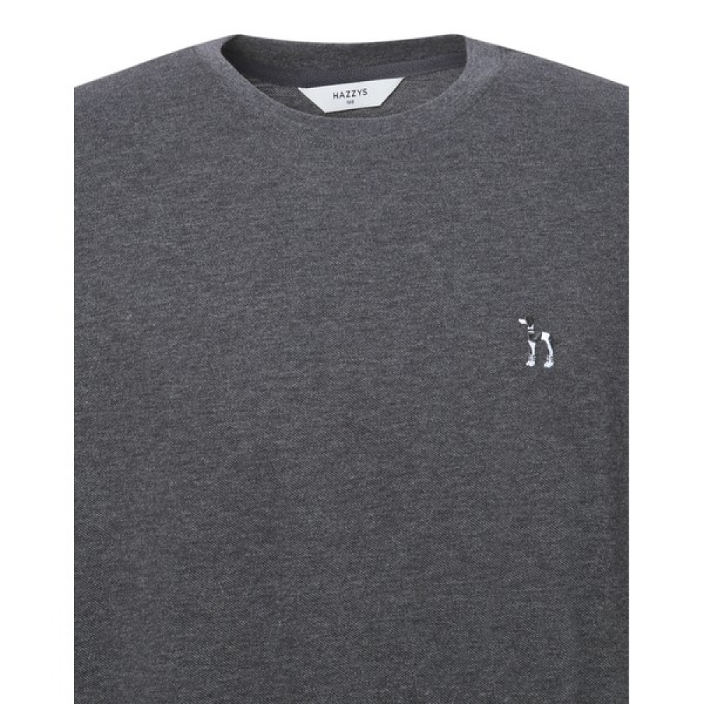 [ヘッジズ] 24SS チャコールグレーメランジコットンショートスリーブ T シャツ WHTS4B130CG