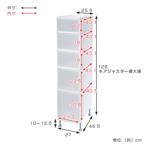 スリムストレージ : キッチン用品 アジャスター付ストッカ... 安い正規店
