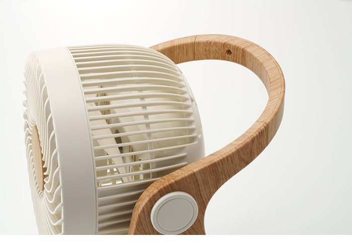 WOOD STYLE 節電センサー付DCサーキュレーター CF-T2314 アイボリー グレー グレージュ 空気循環 扇風機 木目 デザイン インテリア 家電 シンプル スリーアップ THREEUP