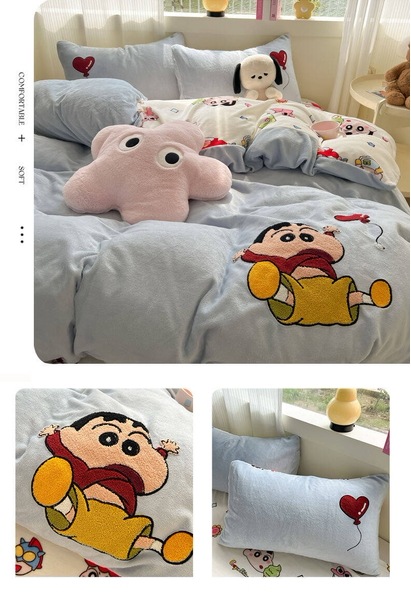 韓国ファッション 布団カバー 冬用 毛布 暖かい 厚手 ベッドカバー ダブルサイズ 掛け布団カバー 抗菌防臭 洗える 寝具 ベッド用品 プレゼント シングル セミダブル ダブル