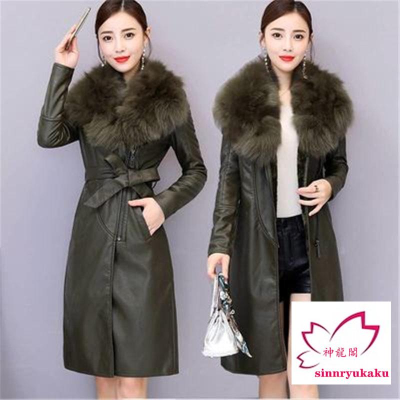 レザー コート レディース ロングコート 春 秋 冬 アウター 防寒 防風 暖かい 母 女性 上品 軽量 大人 きれいめ シンプル カジュアル ギフト