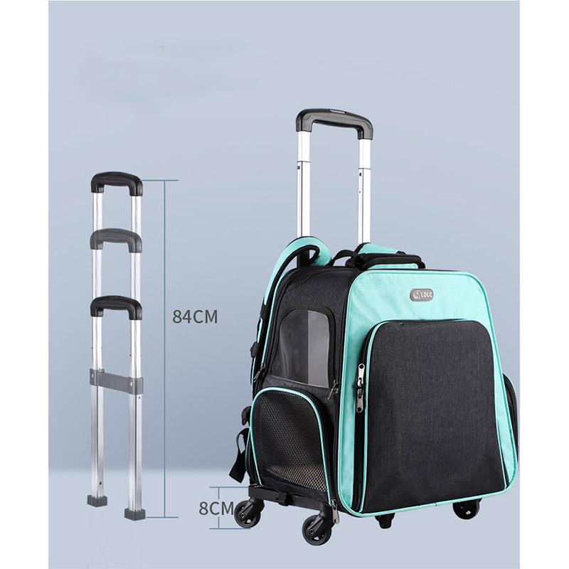 【急速出荷】[最安値挑戦]！ペットキャリー リュック キャスター付き 猫 犬 小型犬 ペット リード 折りたたみ 3way 通気性 耐荷重 15kg 旅行 車 お散歩 防災