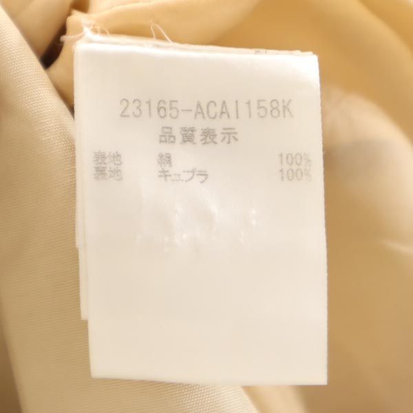 日本製 シルク ロングコート F ベージュ系 レディース