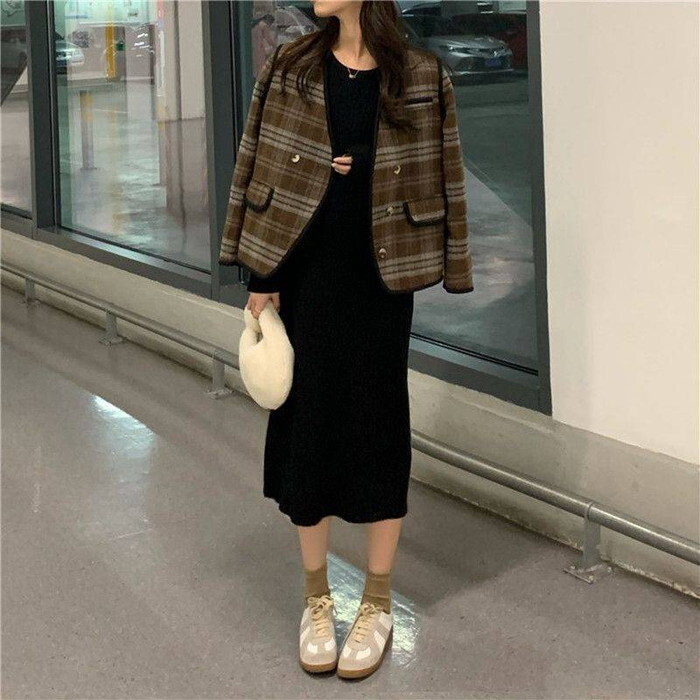 ニットワンピース ワンピース レディース ロングワンピース ロング ミモレ丈 長袖 リブニット クルーネック iライン タイト スリム 春 秋 冬 体型カバー 着痩せ 細見え 大人 カジュアル