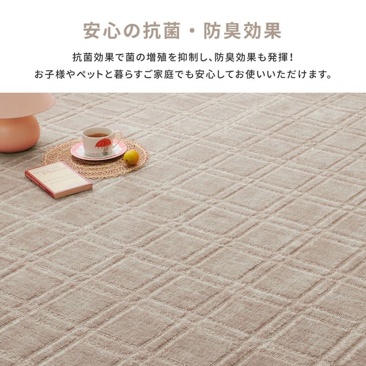 ラグマット フリーカット 3畳 176×261cm 江戸間 おしゃれ 抗菌 防臭