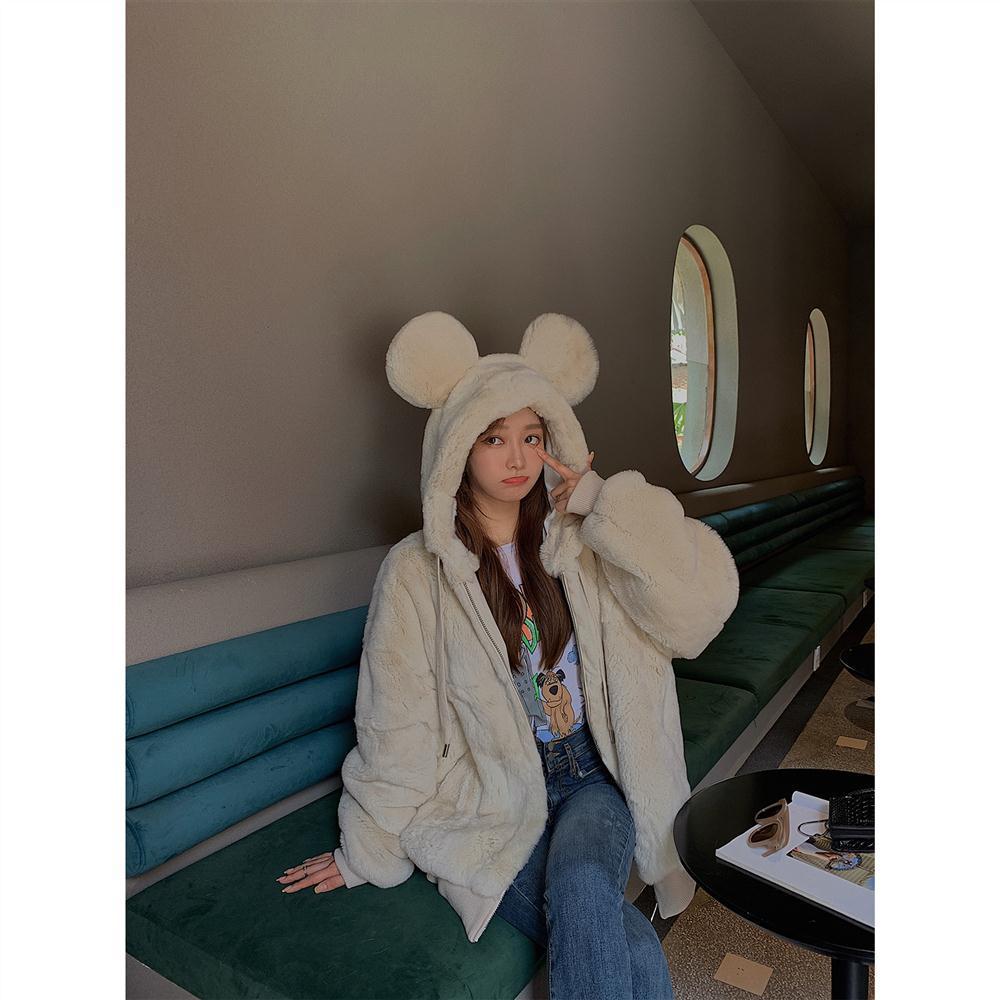 AWアウターニュースタイル 可愛い 豹柄 フード付き コート 厚手 ムートンファッション ダウンジャケット 裏起毛ファッション AWアウターニュースタイル 可愛い 豹柄 フード付き コート 厚手 ムートンファッション ダウンジャケット 裏起毛ファッション