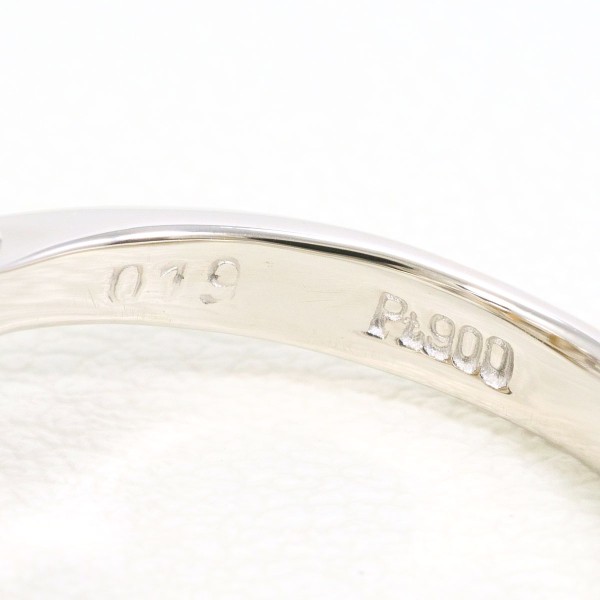 PT850 プラチナ リング 7号 パール(真珠) 約9mm ダイヤ 0.19 ジュエリー 中古 PT850 プラチナ リング 7号 パール(真珠) 約9mm ダイヤ 0.19 ジュエリー 中古