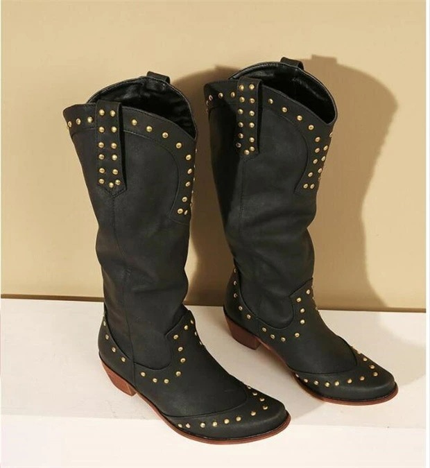 ロングブーツ ウエスタンブーツ ウエスタンブーツ レディース リベット本 太ヒール 低ヒール ローヒール 疲れない ウェスタン ビンテージ ウェスタンブーツ 美脚 ミドル丈 靴 茶色 ブラウン 2 ロングブーツ ウエスタンブーツ ウエスタンブーツ レディース リベット本 太ヒール 低ヒール ローヒール 疲れない ウェスタン ビンテージ ウェスタンブーツ 美脚 ミドル丈 靴 茶色 ブラウン 2