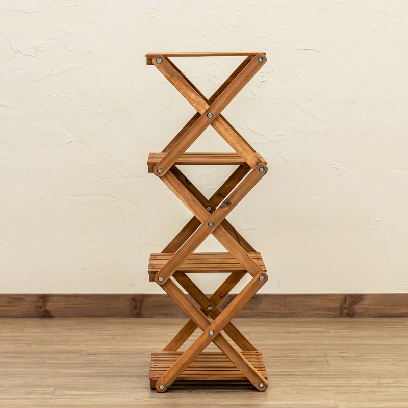 NEW アカシア 折り畳みラック 4段 NEW アカシア 折り畳みラック 4段