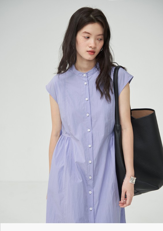 オモント エッグタルト ホーム レトロ スモール スタンドカラー シャツドレス 夏新作 ハイウエスト スリム ストレート ミディアム丈 スカート オモント エッグタルト ホーム レトロ スモール スタンドカラー シャツドレス 夏新作 ハイウエスト スリム ストレート ミディアム丈 スカート