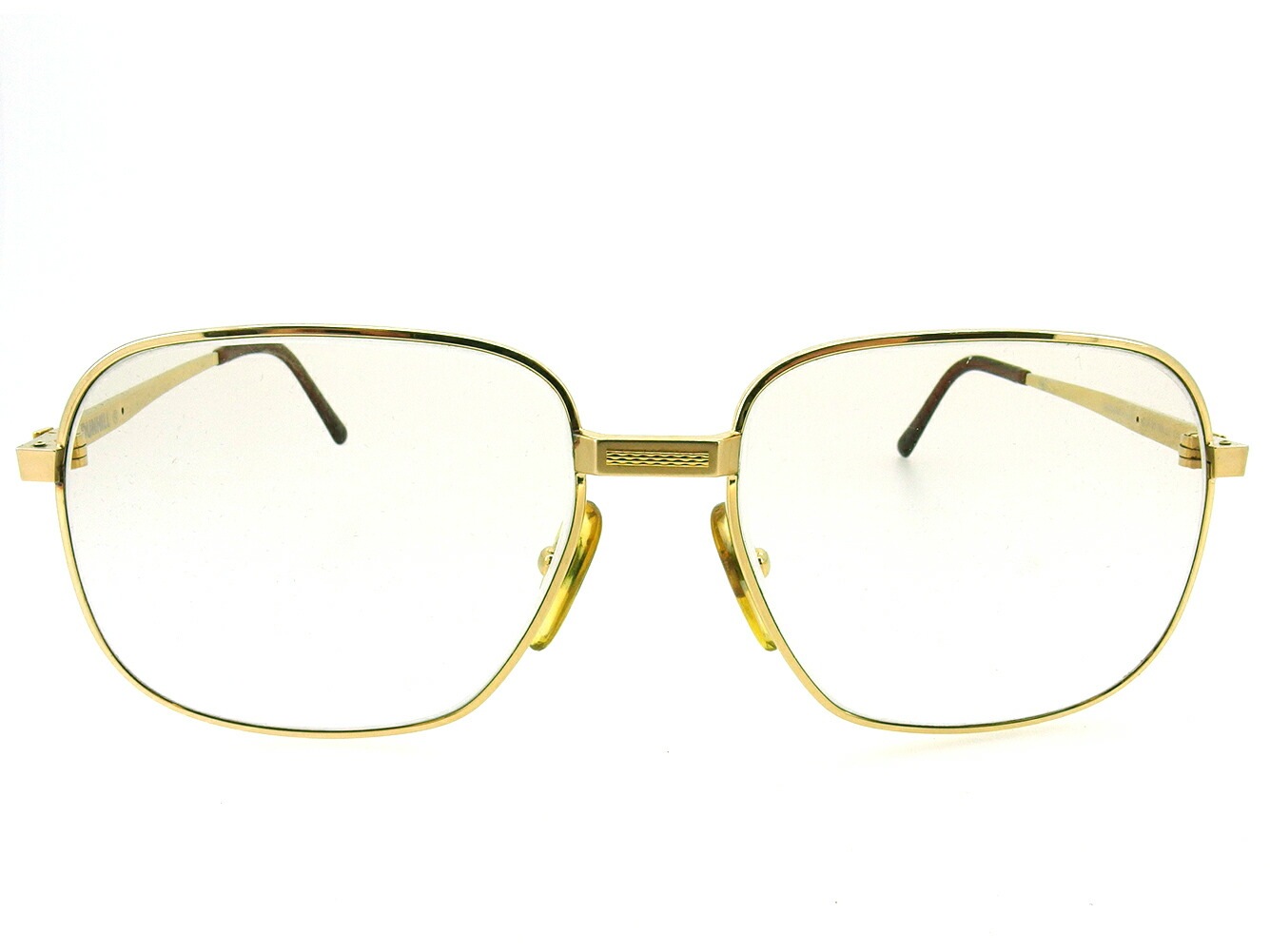 メガネ 眼鏡 アイウェア パリ型 度入り メンズ フルリム サイドロゴ入り ゴールド ブラウン 中古 メガネ 眼鏡 アイウェア パリ型 度入り メンズ フルリム サイドロゴ入り ゴールド ブラウン 中古