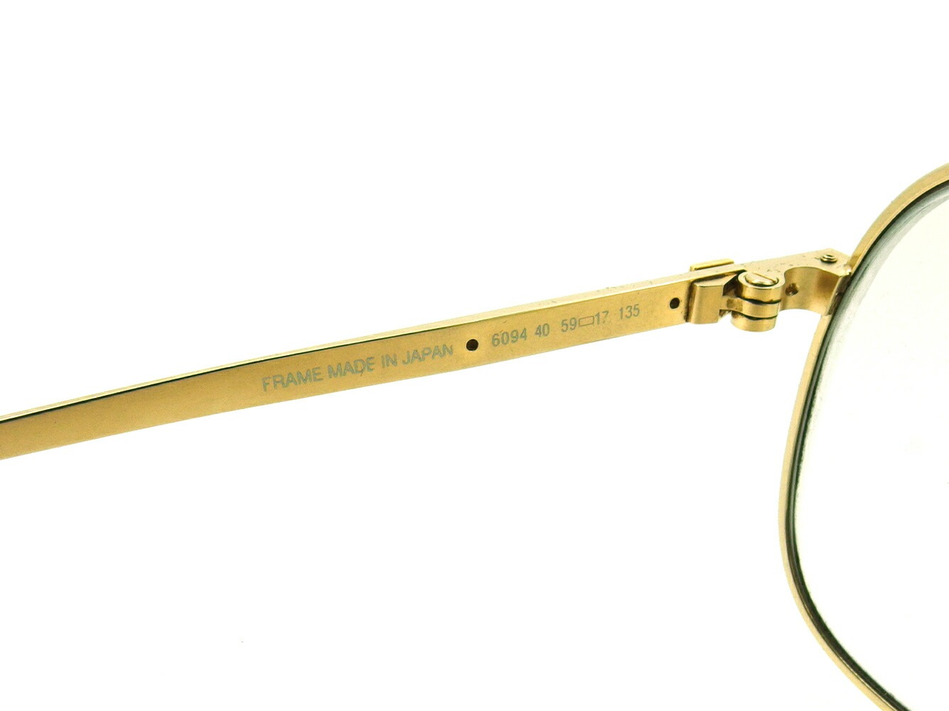 メガネ 眼鏡 アイウェア パリ型 度入り メンズ フルリム サイドロゴ入り ゴールド ブラウン 中古 メガネ 眼鏡 アイウェア パリ型 度入り メンズ フルリム サイドロゴ入り ゴールド ブラウン 中古