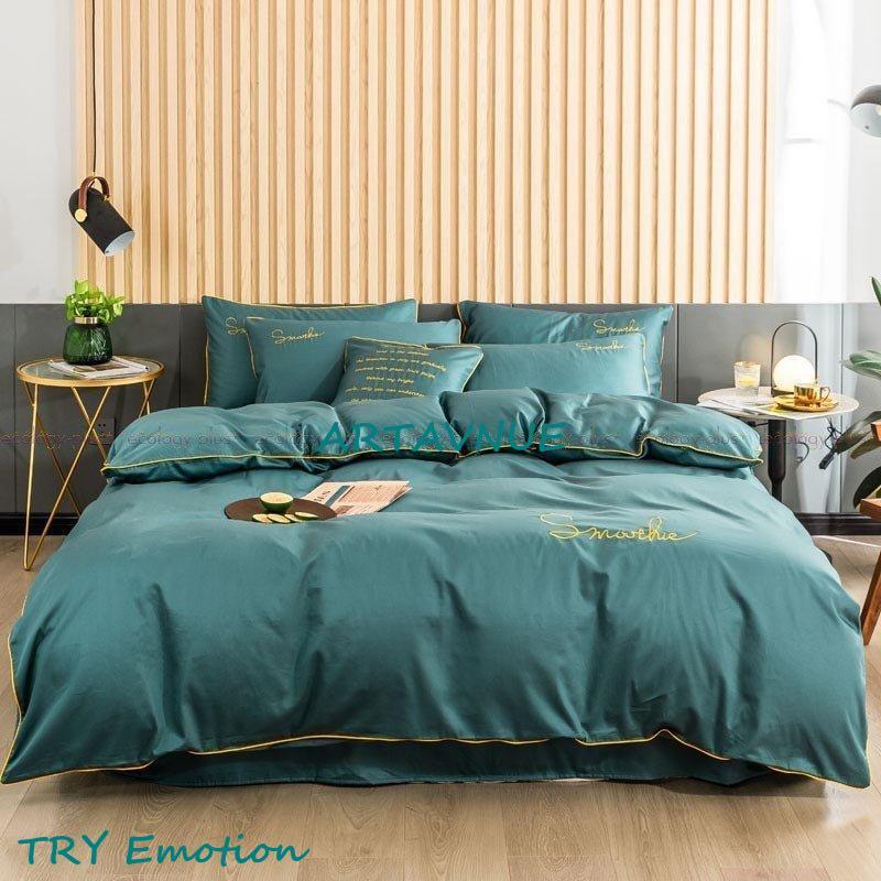 布団カバー3点セットシングル北欧風寝具セット木の葉フラットシーツベッドカバーセット枕カバー四季通用柔らかい防ダニ洋式和式兼用新作