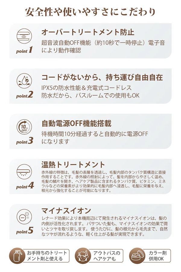 Ryanbooサロン級超音波トリートメントアイロン Qoo10] Ryanboo 【サロン級】超音波トリートメントアイロン