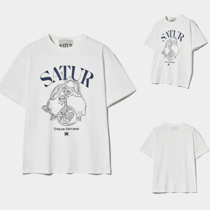 【SATUR】 CAPRI CITRON DRAWING SUMMER GRAPHIC T-SHIRTS : RESORT IVORY mdprevattcaulkingandwaterproofing.com