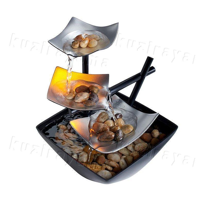 インテリア 卓上噴水 置物 室内噴水 装飾品 リビングルーム 風水 飾り デスクトップ噴水 玄関 置物 流水 置物 ウォーターポンプ：USBウォーターポンプ