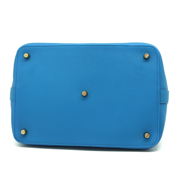 エルメス HERMES 2WAYバッグ ツールボックス 26 レザー ブルーザンジバル シャンパンゴールド金具 青 ショルダー 鍵1本欠品 C刻印【中古】 エルメス HERMES 2WAYバッグ ツールボックス 26 レザー ブルーザンジバル シャンパンゴールド金具 青 ショルダー 鍵1本欠品 C刻印【中古】