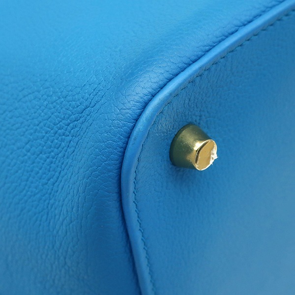 エルメス HERMES 2WAYバッグ ツールボックス 26 レザー ブルーザンジバル シャンパンゴールド金具 青 ショルダー 鍵1本欠品 C刻印【中古】 エルメス HERMES 2WAYバッグ ツールボックス 26 レザー ブルーザンジバル シャンパンゴールド金具 青 ショルダー 鍵1本欠品 C刻印【中古】