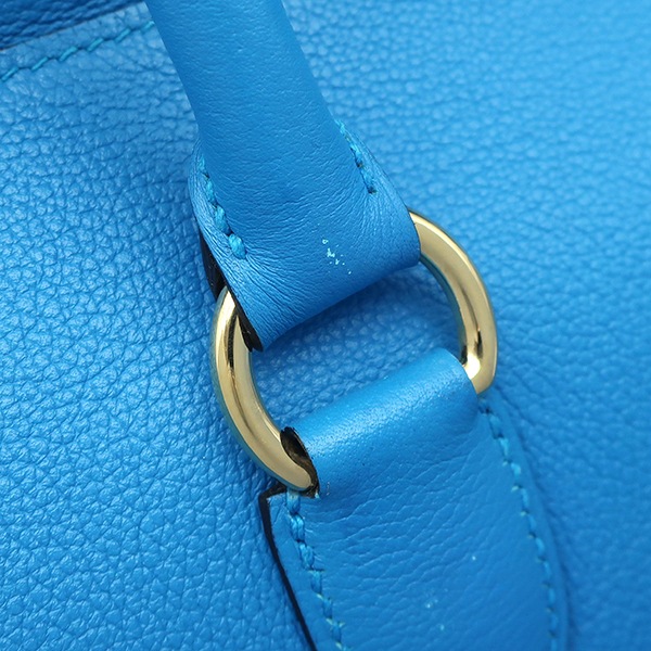エルメス HERMES 2WAYバッグ ツールボックス 26 レザー ブルーザンジバル シャンパンゴールド金具 青 ショルダー 鍵1本欠品 C刻印【中古】 エルメス HERMES 2WAYバッグ ツールボックス 26 レザー ブルーザンジバル シャンパンゴールド金具 青 ショルダー 鍵1本欠品 C刻印【中古】