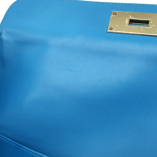 エルメス HERMES 2WAYバッグ ツールボックス 26 レザー ブルーザンジバル シャンパンゴールド金具 青 ショルダー 鍵1本欠品 C刻印【中古】 エルメス HERMES 2WAYバッグ ツールボックス 26 レザー ブルーザンジバル シャンパンゴールド金具 青 ショルダー 鍵1本欠品 C刻印【中古】