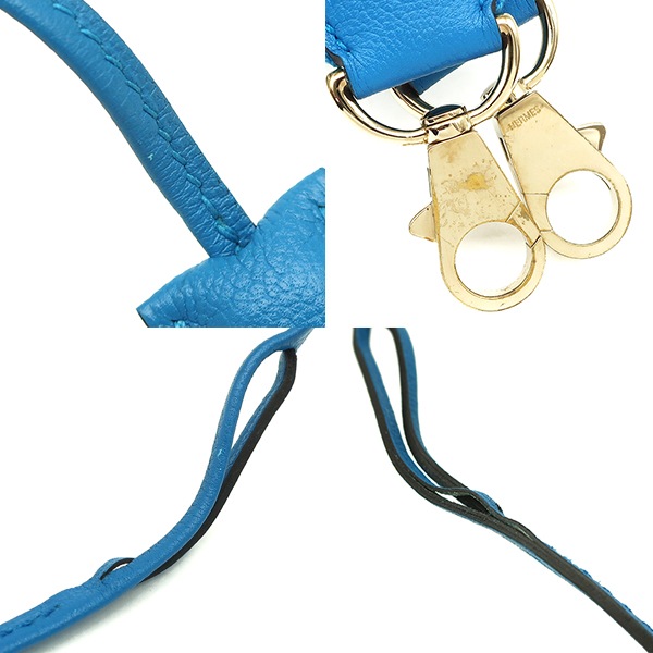 エルメス HERMES 2WAYバッグ ツールボックス 26 レザー ブルーザンジバル シャンパンゴールド金具 青 ショルダー 鍵1本欠品 C刻印【中古】 エルメス HERMES 2WAYバッグ ツールボックス 26 レザー ブルーザンジバル シャンパンゴールド金具 青 ショルダー 鍵1本欠品 C刻印【中古】