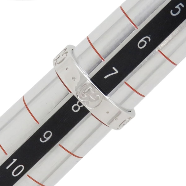 グッチ GUCCI リング 指輪 アイコン スリム K18WG ホワイトゴールド #8 Au750 750 18K 7.5号 660070【中古】