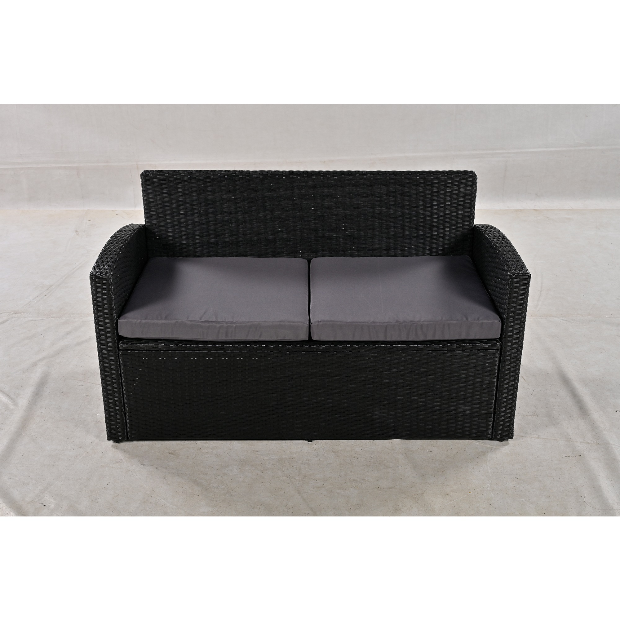 【国内出荷 - 3日配達】ラタン調ガーデンファニチャーセット ガーデンテーブルセット ガーデンチェアー 家具 樹脂 ホテル カフェ ベランダ テラス 屋外家具 高級 ソファ 【グレー】 【国内出荷 - 3日配達】ラタン調ガーデンファニチャーセット ガーデンテーブルセット ガーデンチェアー 家具 樹脂 ホテル カフェ ベランダ テラス 屋外家具 高級 ソファ 【グレー】