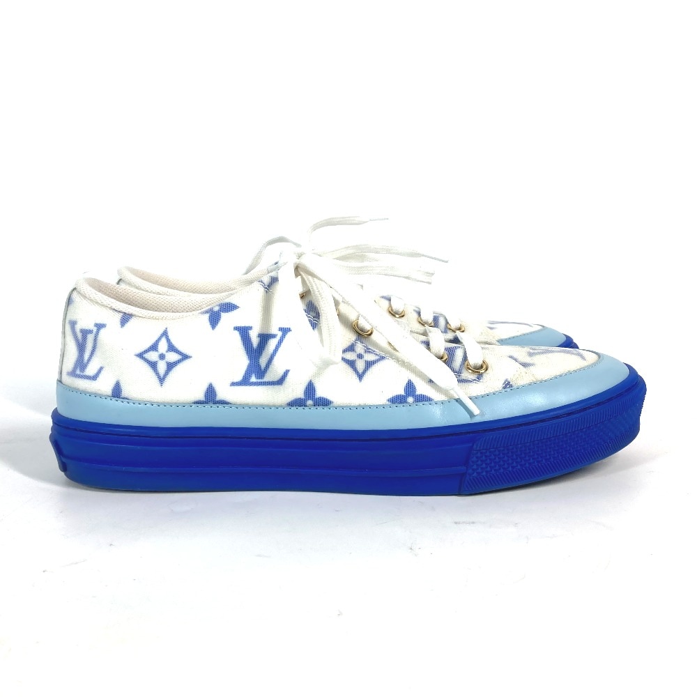 スニーカー 1A65TZ ステラー ライン テクニカルファブリック モノグラム 靴 シューズ ローカット レザー ブルー スニーカー 1A65TZ ステラー ライン テクニカルファブリック モノグラム 靴 シューズ ローカット レザー ブルー