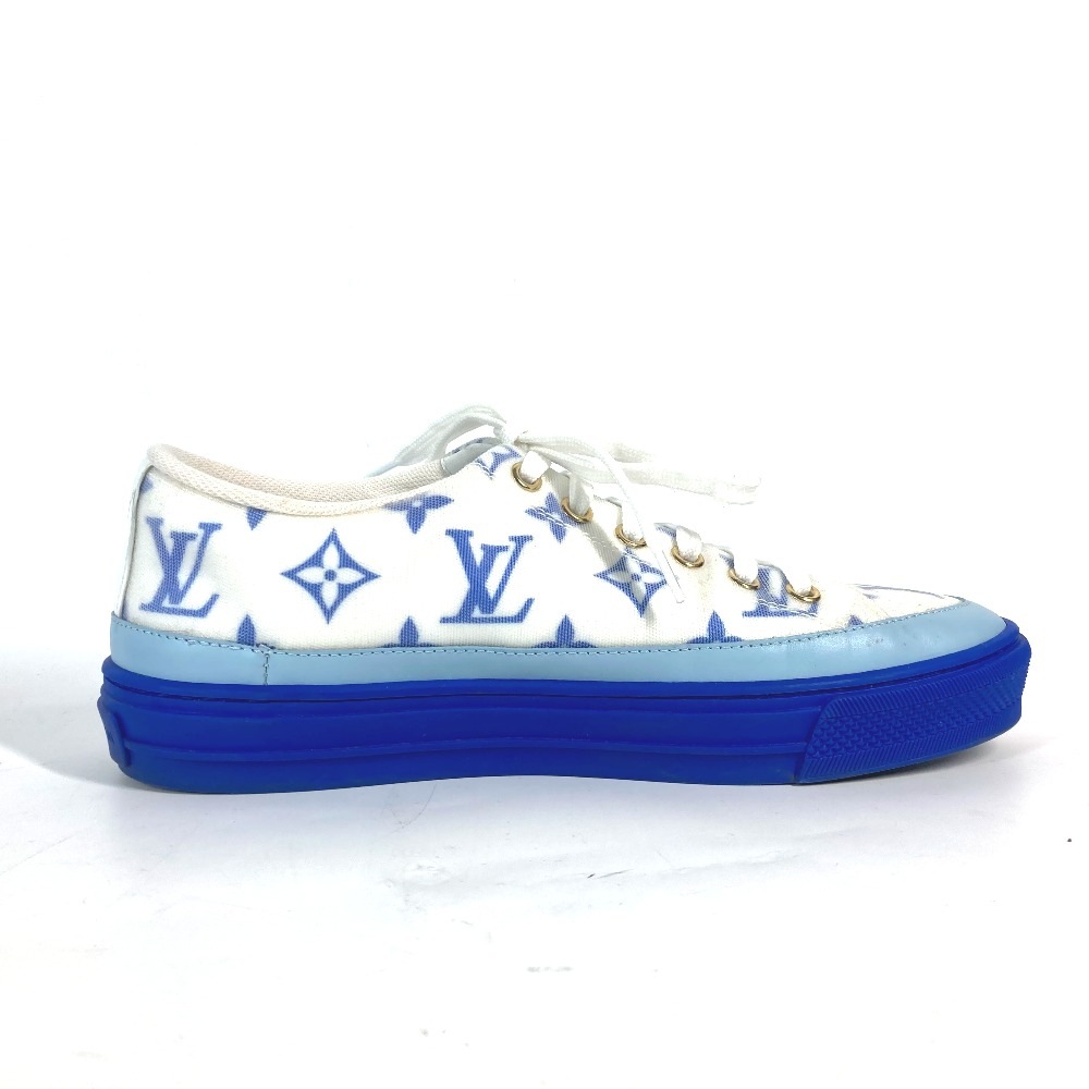 スニーカー 1A65TZ ステラー ライン テクニカルファブリック モノグラム 靴 シューズ ローカット レザー ブルー スニーカー 1A65TZ ステラー ライン テクニカルファブリック モノグラム 靴 シューズ ローカット レザー ブルー