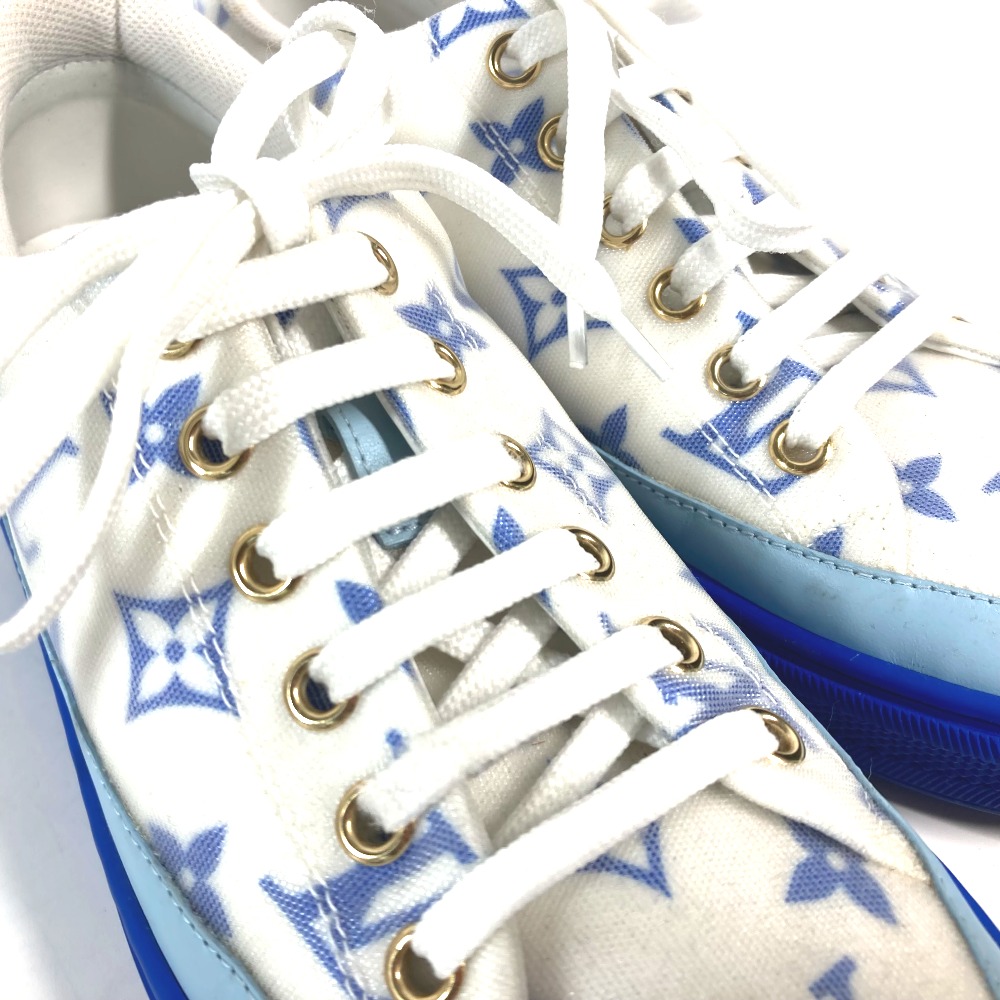 スニーカー 1A65TZ ステラー ライン テクニカルファブリック モノグラム 靴 シューズ ローカット レザー ブルー スニーカー 1A65TZ ステラー ライン テクニカルファブリック モノグラム 靴 シューズ ローカット レザー ブルー