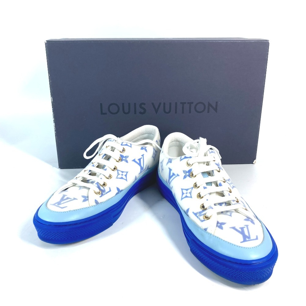 スニーカー 1A65TZ ステラー ライン テクニカルファブリック モノグラム 靴 シューズ ローカット レザー ブルー スニーカー 1A65TZ ステラー ライン テクニカルファブリック モノグラム 靴 シューズ ローカット レザー ブルー