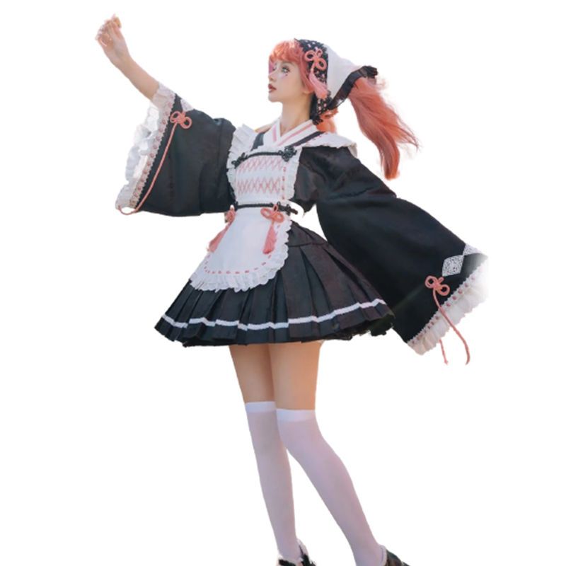 桜を探すロリータ ロリータデイリーキュートなライトロースカートワンピースセット 桜を探すロリータ ロリータデイリーキュートなライトロースカートワンピースセット