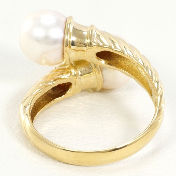 K18 18金 YG リング 指輪 10.5号 パール(真珠) 約7.5mm ジュエリー 中古 K18 18金 YG リング 指輪 10.5号 パール(真珠) 約7.5mm ジュエリー 中古