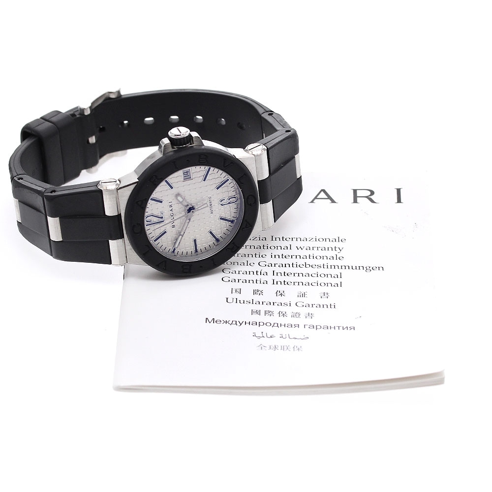ブルガリ BVLGARI DG35SV ディアゴノ デイト 自動巻き メンズ 保証書付き_827656【中古】
