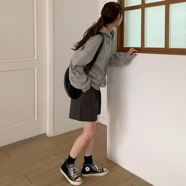 韓国 東大門 オーバーフィット フードTシャツ