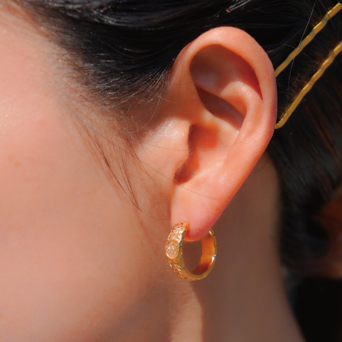 フープピアス 片耳用 1個売り サージカルステンレス316L ハワジュ 波 プルメリア コイン フープピアス 片耳用 1個売り サージカルステンレス316L ハワジュ 波 プルメリア コイン