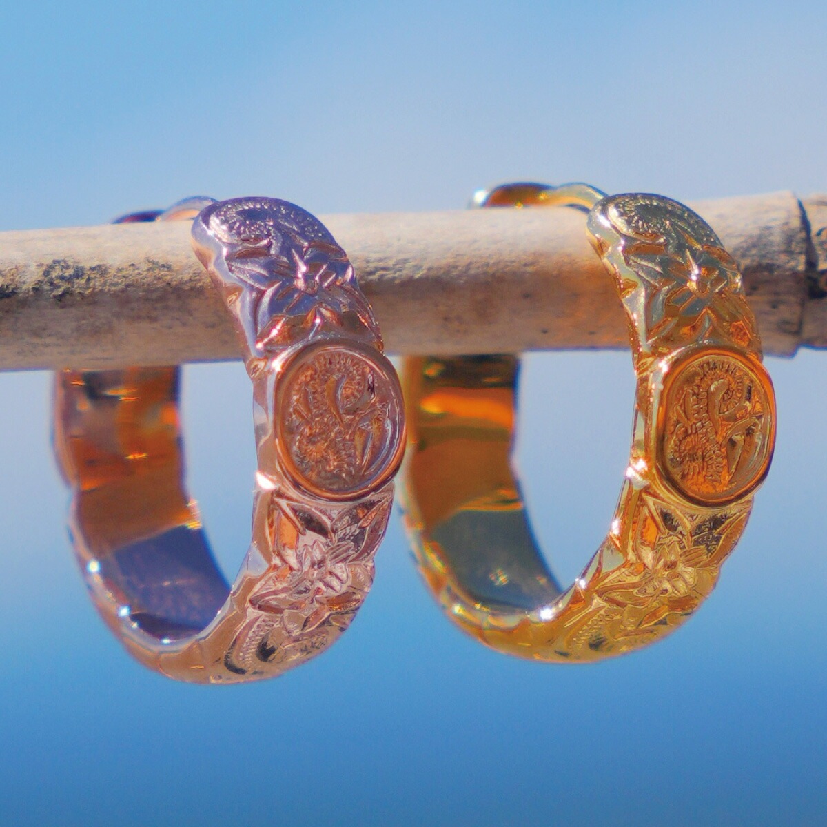 フープピアス 片耳用 1個売り サージカルステンレス316L ハワジュ 波 プルメリア コイン フープピアス 片耳用 1個売り サージカルステンレス316L ハワジュ 波 プルメリア コイン