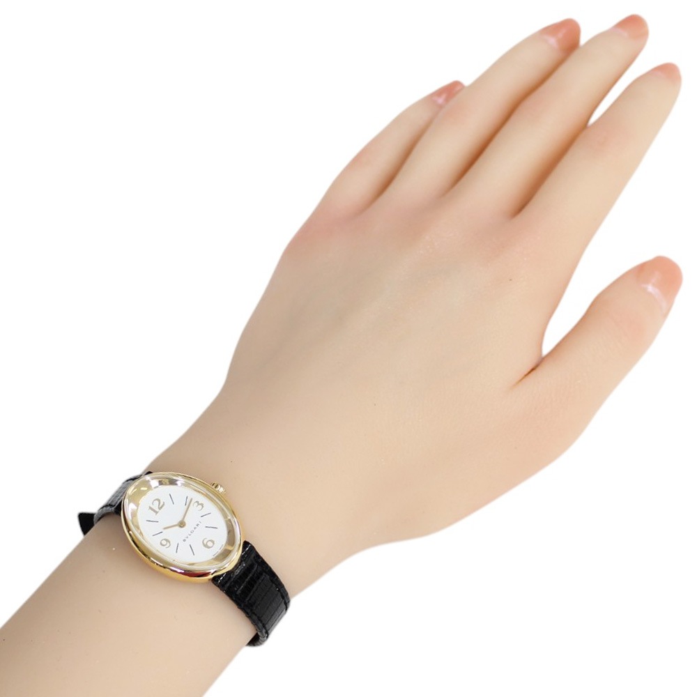 ブルガリ オーバル 腕時計 18金 K18イエローゴールド OV32G クオーツ 1年保証 BVLGARI 中古 美品
