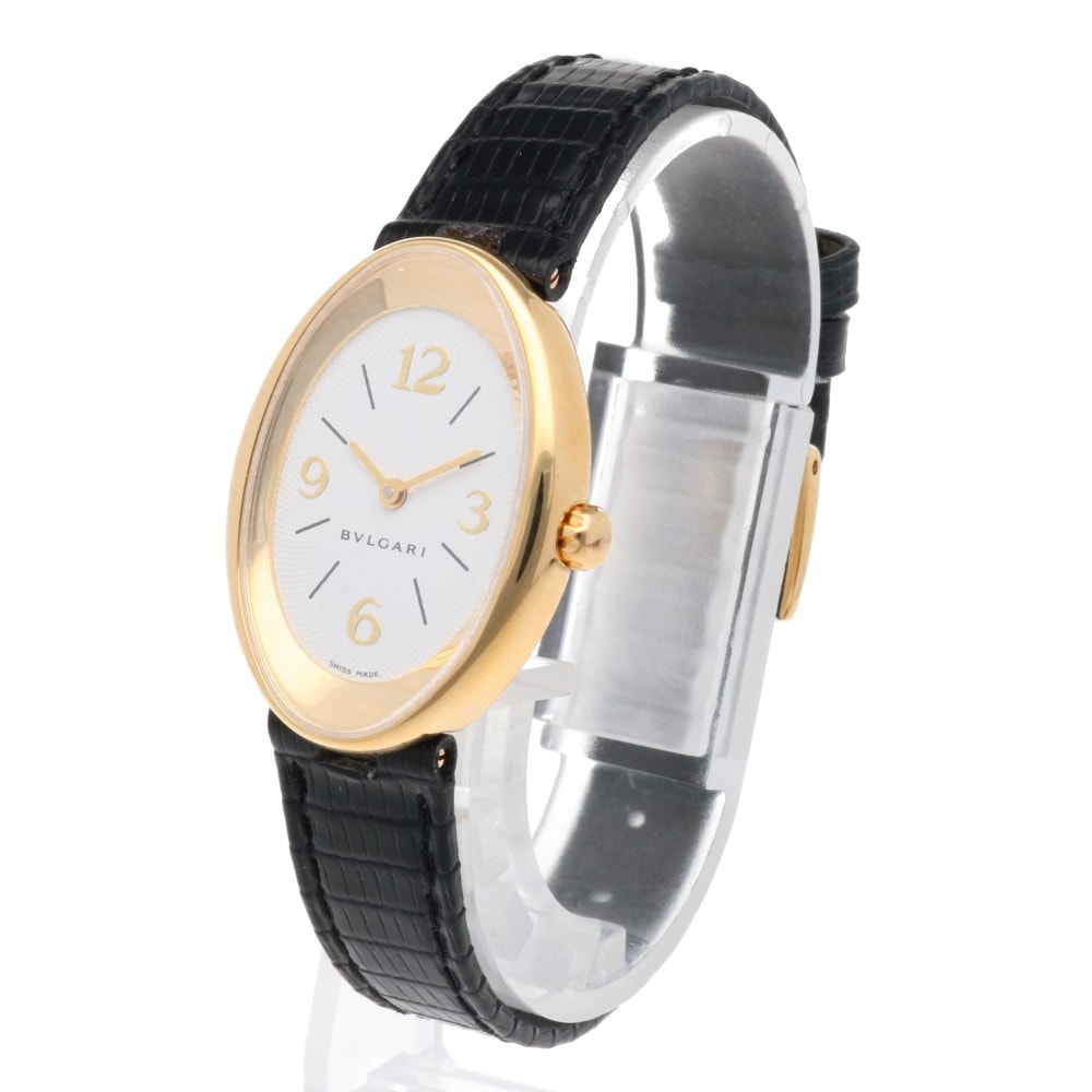 ブルガリ オーバル 腕時計 18金 K18イエローゴールド OV32G クオーツ 1年保証 BVLGARI 中古 美品