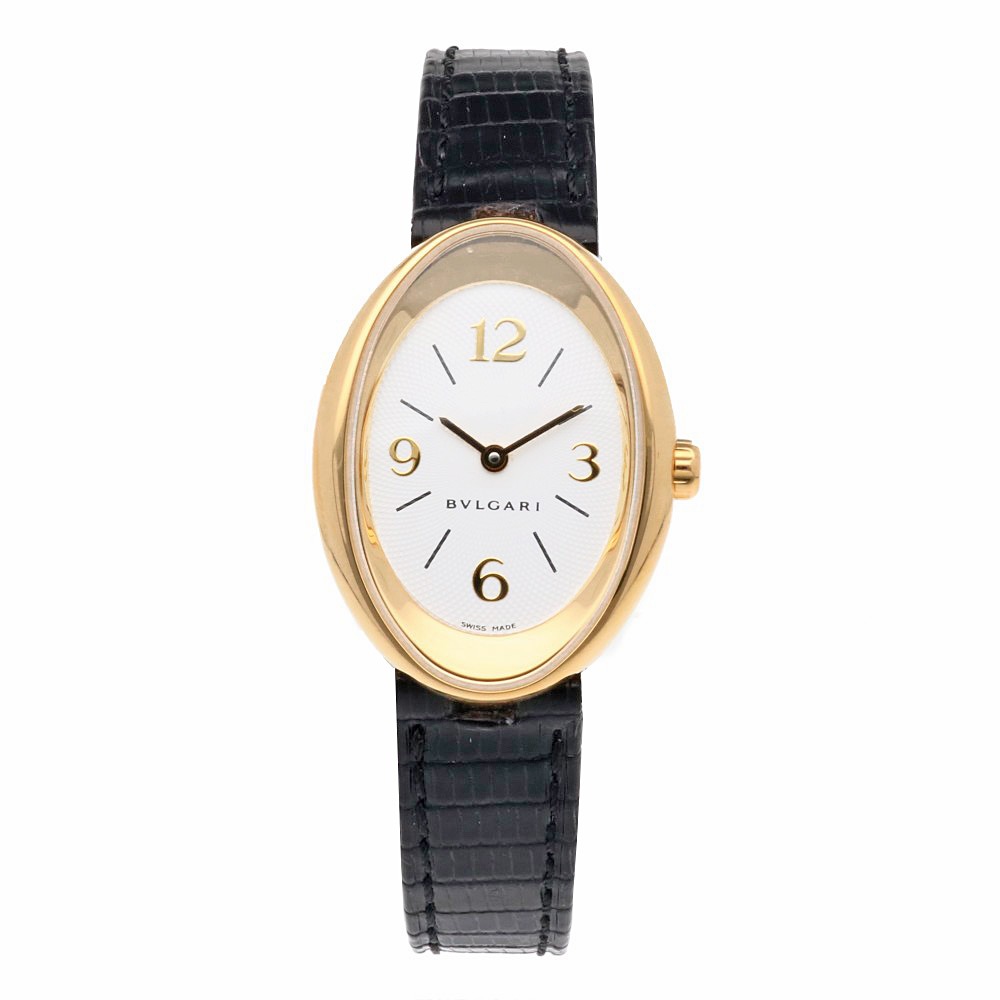 ブルガリ オーバル 腕時計 18金 K18イエローゴールド OV32G クオーツ 1年保証 BVLGARI 中古 美品