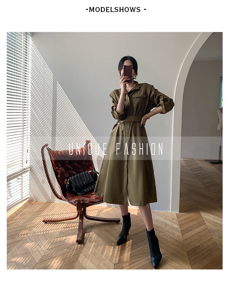 ワンピース シャツワンピース フレアワンピース 膝下 ミモレ ミモレ丈 袖あり 長袖 Vネック 襟付き スタンダードカラー フレア Aライン ベルト ウエストマーク ハイウエスト 前開き ボタン ワンピース シャツワンピース フレアワンピース 膝下 ミモレ ミモレ丈 袖あり 長袖 Vネック 襟付き スタンダードカラー フレア Aライン ベルト ウエストマーク ハイウエスト 前開き ボタン