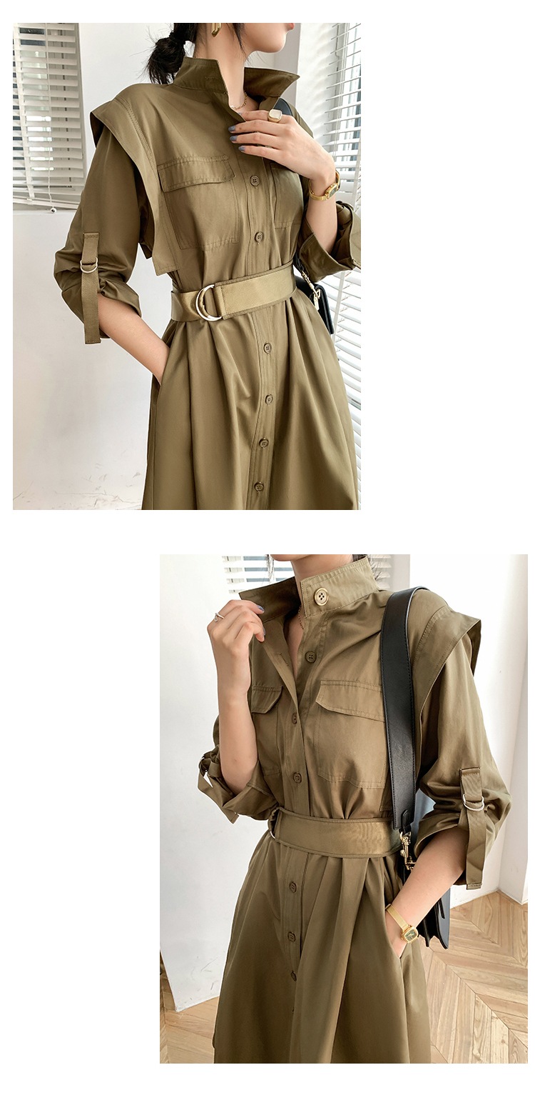 ワンピース シャツワンピース フレアワンピース 膝下 ミモレ ミモレ丈 袖あり 長袖 Vネック 襟付き スタンダードカラー フレア Aライン ベルト ウエストマーク ハイウエスト 前開き ボタン ワンピース シャツワンピース フレアワンピース 膝下 ミモレ ミモレ丈 袖あり 長袖 Vネック 襟付き スタンダードカラー フレア Aライン ベルト ウエストマーク ハイウエスト 前開き ボタン